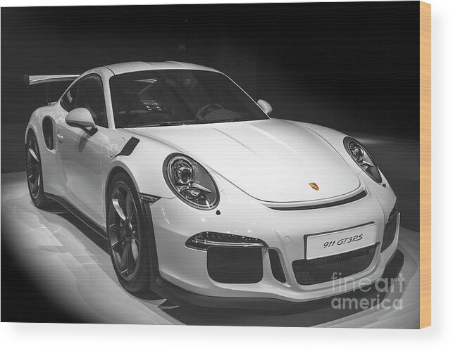 Porsche Logo Wood Print featuring the photograph Porsche 911 GT3RS by Stefano Senise