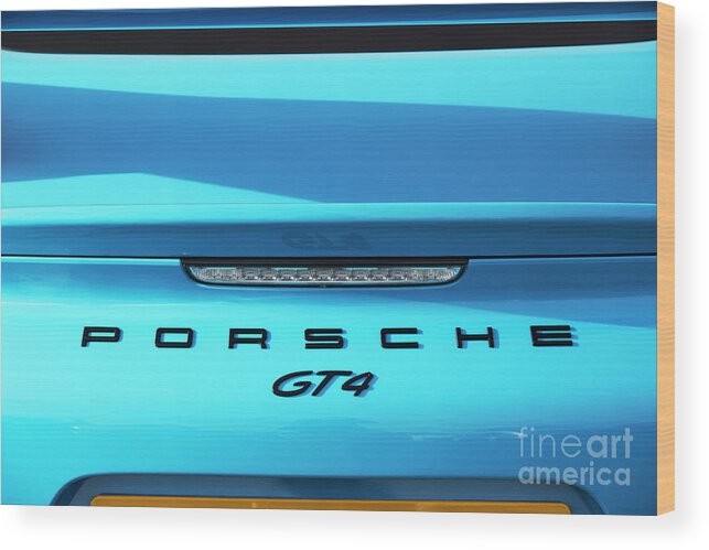 Porsche Wood Print featuring the photograph Porsche GT4 by Tim Gainey