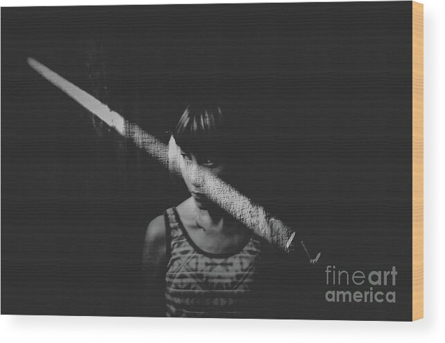 Asian And Indian Ethnicities Wood Print featuring the photograph Provoke 001 by Chih-chieh Wang