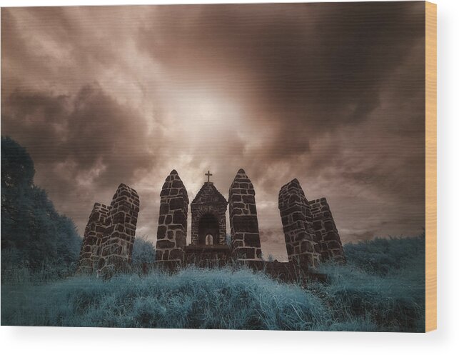 Ir Wood Print featuring the photograph "cromlech" by Filippo Manini