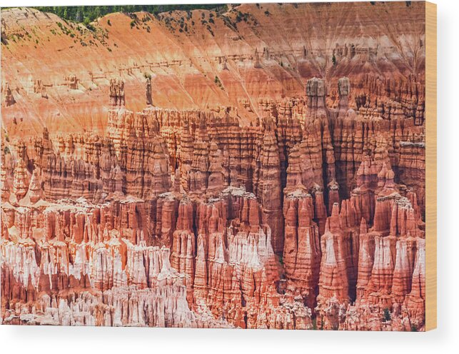 Hoodoo Wood Print featuring the photograph Red and White Hoodoos by Douglas Wielfaert