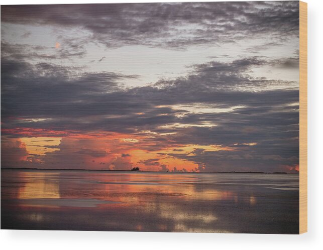 Clouds Wood Print featuring the photograph Reflected Sunset by Joe Leone