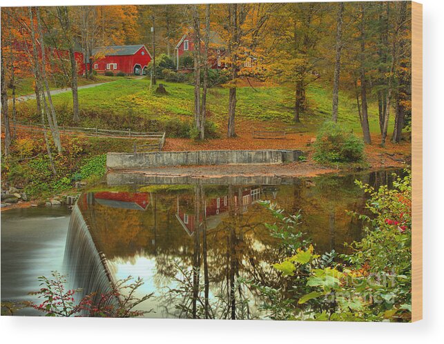 Towns Wood Print featuring the photograph Reflections At The Green River Crib Dam by Adam Jewell