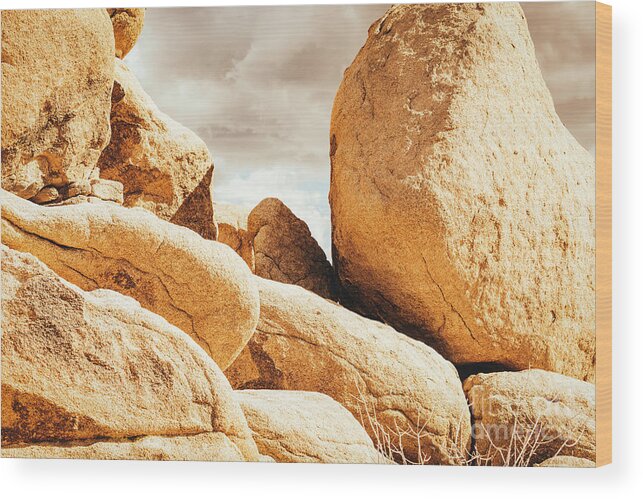 Top Artist Wood Print featuring the photograph Spring Boulders Joshua Tree 7443 by Amyn Nasser Photographer