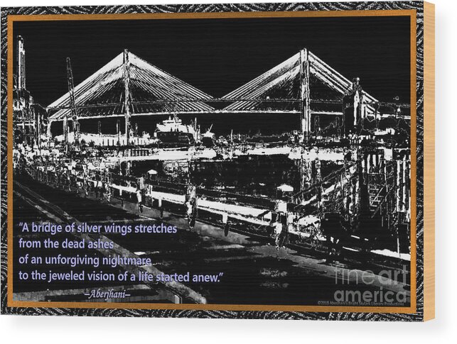 Juneteenth Wood Print featuring the mixed media Renaming the Eugene Talmadge Memorial Bridge by Aberjhani