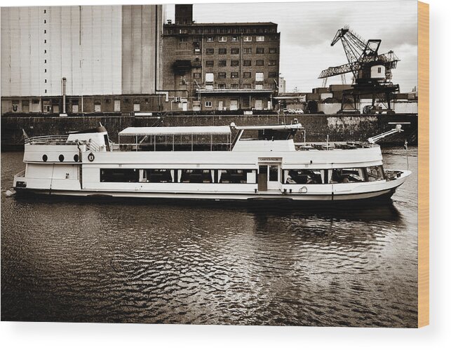 Tourboat Wood Print featuring the photograph River Cruise Ship by Ollo