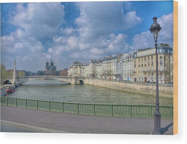 River Seine Wood Print featuring the photograph River Seine by Cora Niele