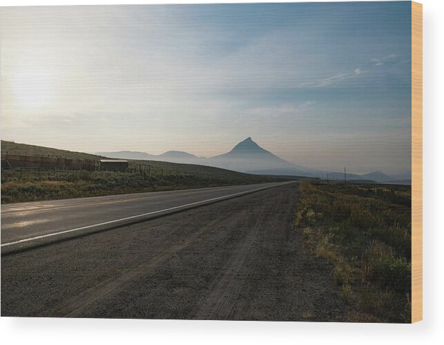 Rural Wood Print featuring the photograph Road through the Rockies by Nicole Lloyd