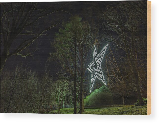Roanoke Star Wood Print featuring the photograph Roanoke Star by Julieta Belmont