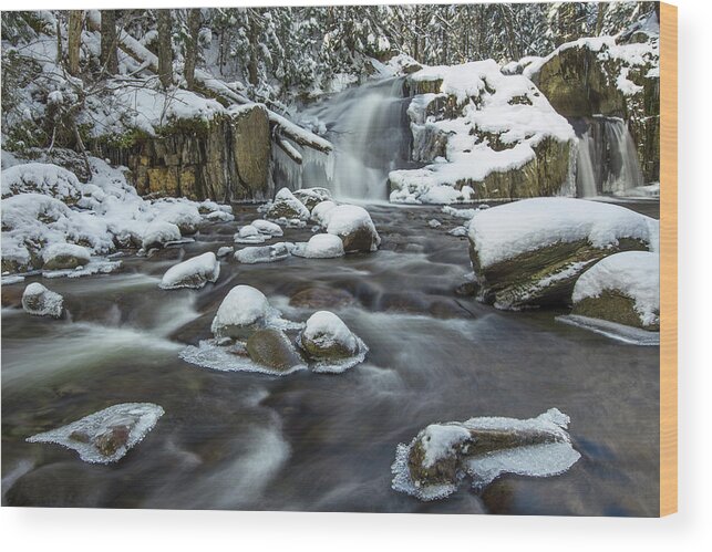 Roaring Wood Print featuring the photograph Roaring Brook Winter by White Mountain Images