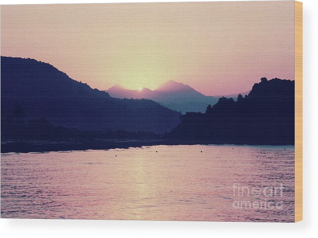 Color Wood Print featuring the photograph Romantic Pastel Pink Sunset #1 #art by Anitas and Bellas Art