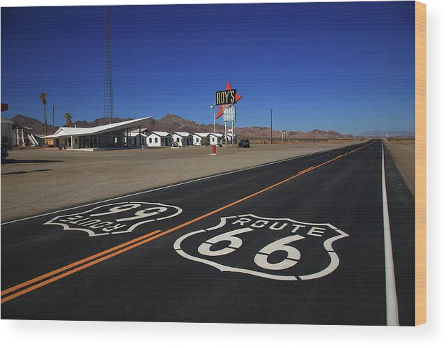 66 Wood Print featuring the photograph Route 66 - Mojave Desert 2012 #2 by Frank Romeo