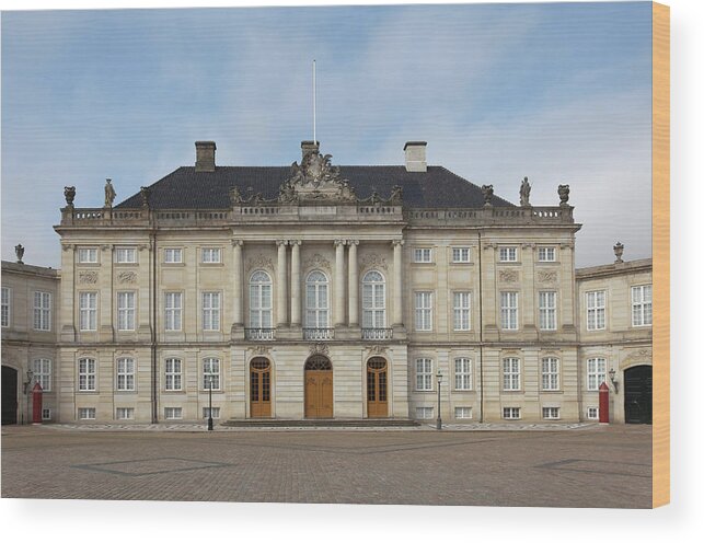Copenhagen Wood Print featuring the photograph Royal Palace In Copenhagen by Carstenbrandt