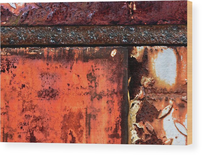 Rust Wood Print featuring the photograph Rusting 08 by David Brown