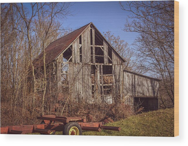 Old Barn Wood Print featuring the photograph Rusty Barn by Michelle Wittensoldner