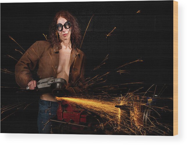 Bill Board Contest Wood Print featuring the photograph Light Em Up by Dennis Dame