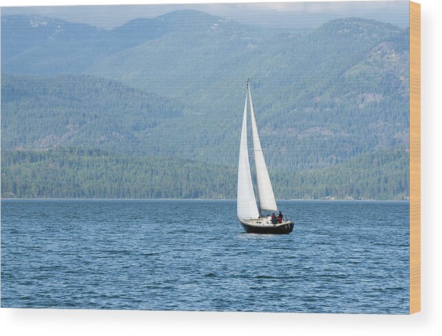 Recreational Pursuit Wood Print featuring the photograph Sailing On The Lake by Dfeinman