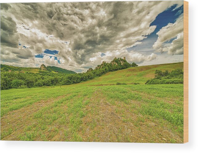Emilia Wood Print featuring the photograph Sanctuary On Peak In Countryside by Vivida Photo PC