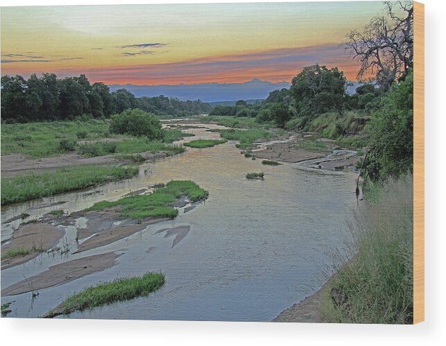 Sand Wood Print featuring the photograph Sand River - South Africa by Richard Krebs