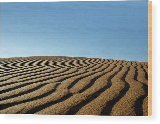 Scenics Wood Print featuring the photograph Sand Texture by Saudi Desert Photos By Tariq-m