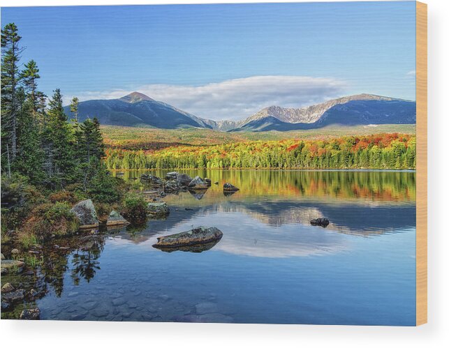 Sandy Stream Pond Me. Wood Print featuring the photograph Sandy Stream Pond Baxter SP Maine by Michael Hubley