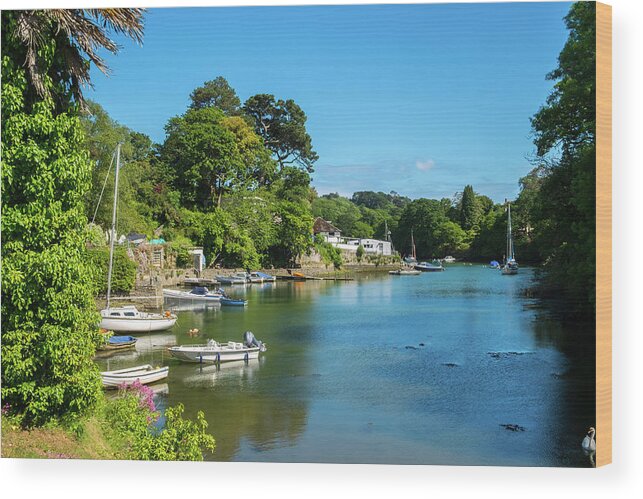 Britain Wood Print featuring the photograph Scenic Cornwall - Port Navas by Seeables Visual Arts