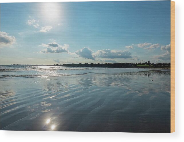Newport Wood Print featuring the photograph Second Beach Sand Patterns Middleton Newport RI Rhode Island by Toby McGuire