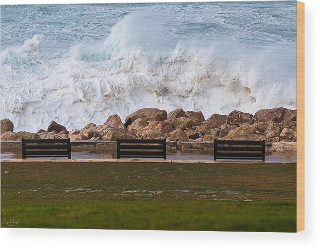 Storm Wood Print featuring the photograph Serenity And Storm by Levy Davish