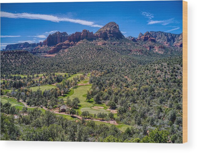 Sky Wood Print featuring the photograph Seven Canyons Sedona Golf Course by Anthony Giammarino