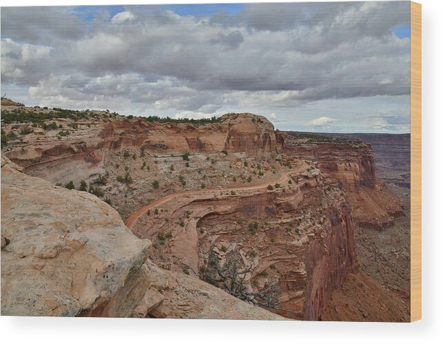 Canyonlands National Park Wood Print featuring the photograph Shafer Trail of Canyonlands National Park by Ray Mathis
