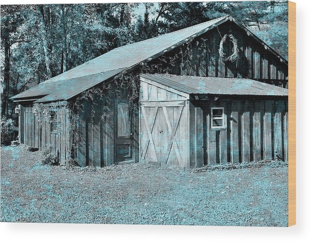 Shed Wood Print featuring the photograph Shed Home Office by Angie Tirado