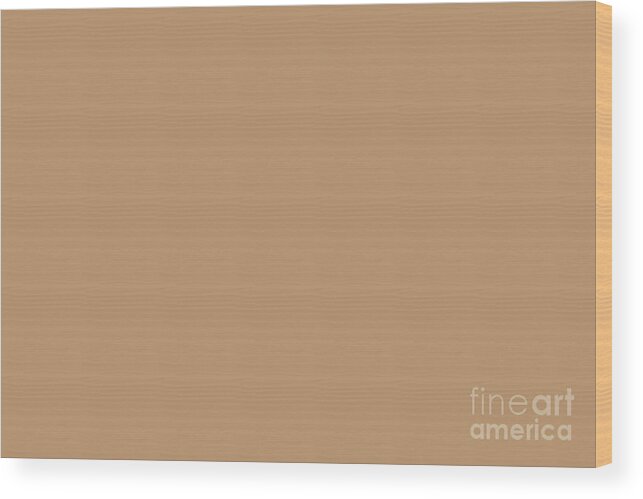 Browns Wood Print featuring the digital art Sherwin Williams Trending Colors of 2019 Caramelized Light Brown SW 9186 Solid Color by PIPA Fine Art - Simply Solid