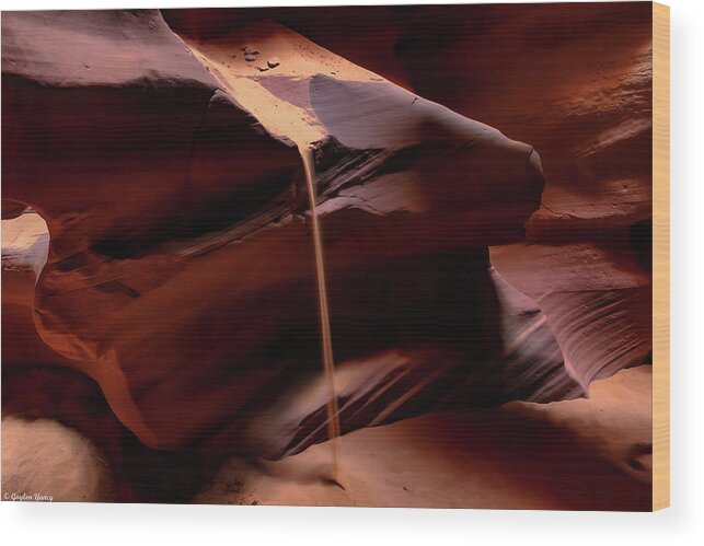 Antelope Slot Canyon Wood Print featuring the photograph Shifting Sands of Time by G Lamar Yancy