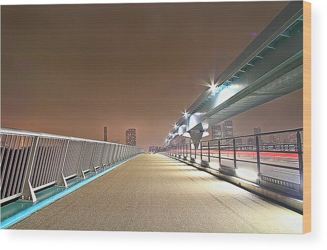 Built Structure Wood Print featuring the photograph Shijomae Station by Beta Photography