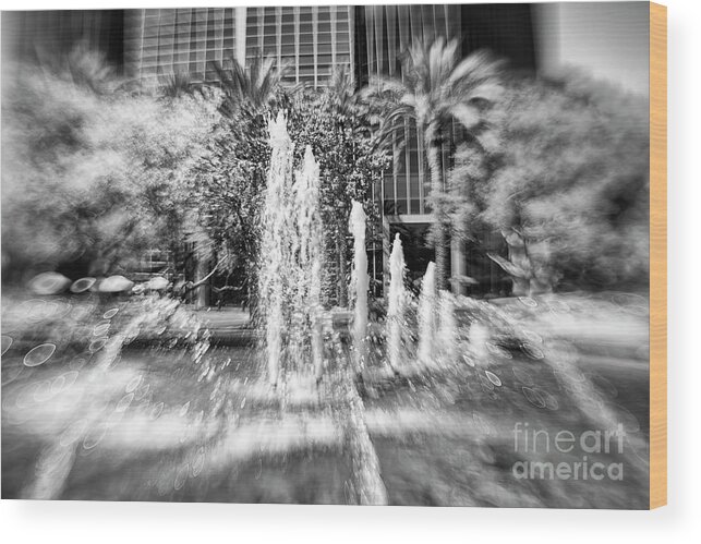 Lensbaby Wood Print featuring the photograph Silver Fountain by Elisabeth Lucas