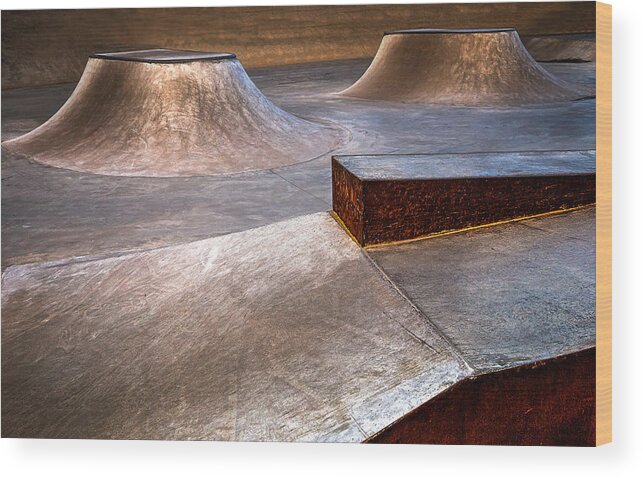 Trail Wood Print featuring the photograph Skate Trail by Eric Mattheyses