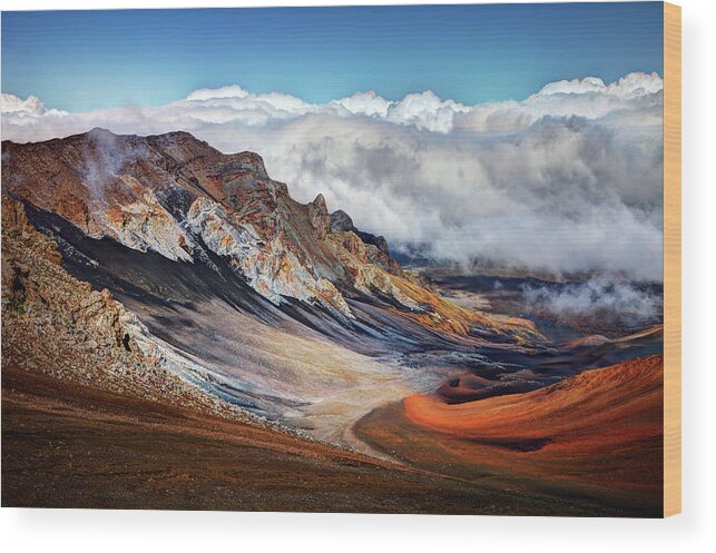 Scenics Wood Print featuring the photograph Sliding Sands Trail, Haleakala National by Ed Freeman