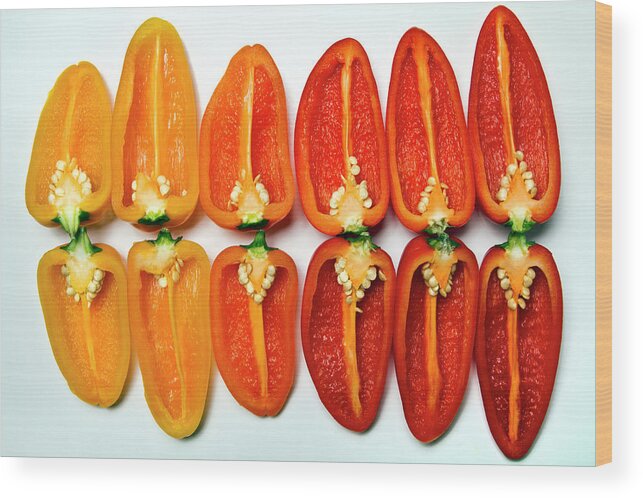 Dublin Wood Print featuring the photograph Small Sweet Peppers by Image By Catherine Macbride