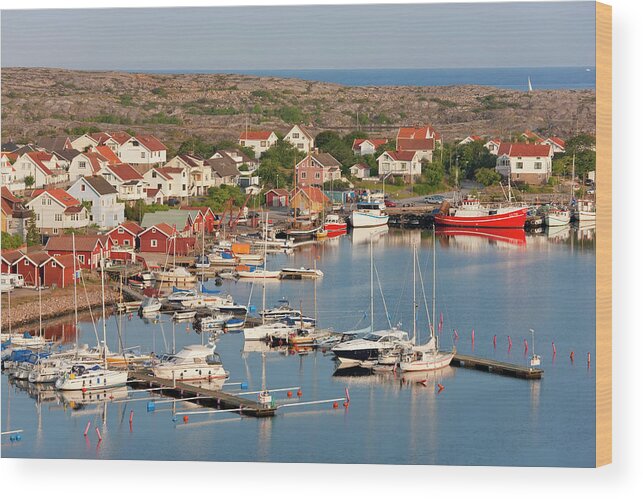 Freight Transportation Wood Print featuring the photograph Smogen, Bohuslan Coast, Sweden by Peter Adams