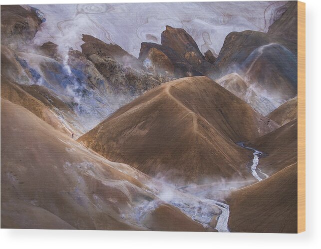 Valley Wood Print featuring the photograph Smoky Land by Peter Svoboda, Mqep