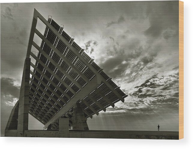 Barcelona Wood Print featuring the photograph Solar Panel by Xavi Cardell