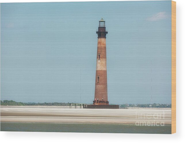 Morris Island Lighthouse Wood Print featuring the photograph Southern Sand - Morris Island Lighthouse by Dale Powell