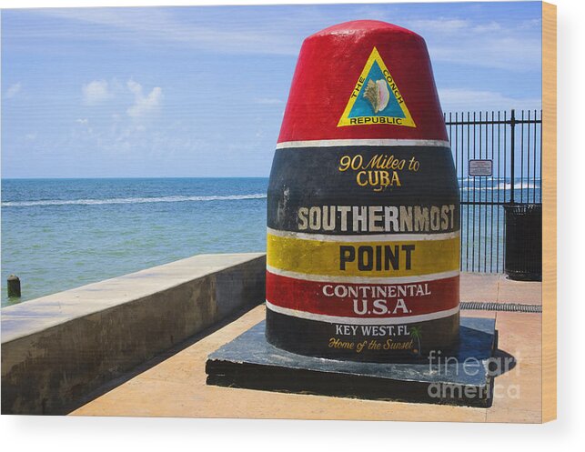 Continental Wood Print featuring the photograph Southernmost Point In Continental Usa by Nito