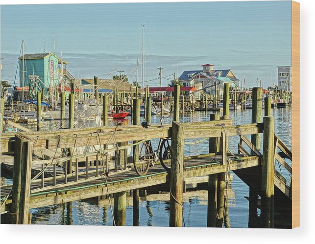 Harbor Wood Print featuring the photograph Southport Harbor View by Don Margulis