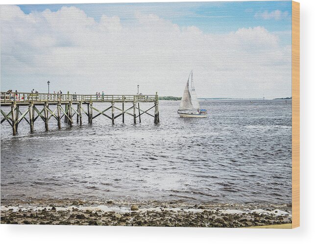 Southport Wood Print featuring the photograph Southport, NC... Summer Afternoon by Cynthia Wolfe