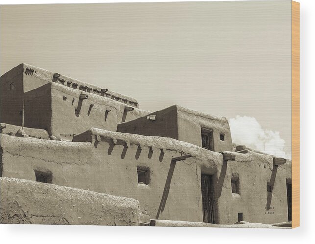 Adobe Wood Print featuring the photograph Southwest Adobe by Nathan Larson