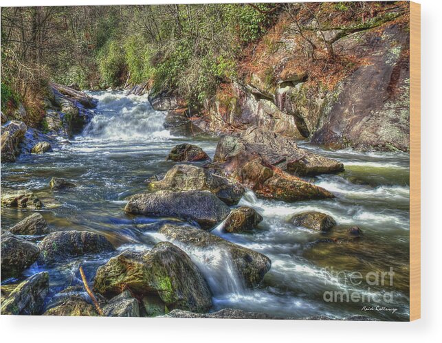 Reid Callaway Splash Wood Print featuring the photograph Splash Cullasaja River Highlands North Carolina Art by Reid Callaway