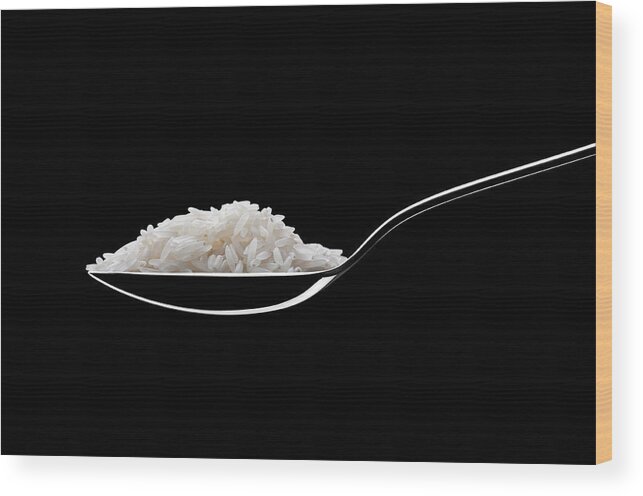 German Food Wood Print featuring the photograph Spoon With Rice by Daitozen