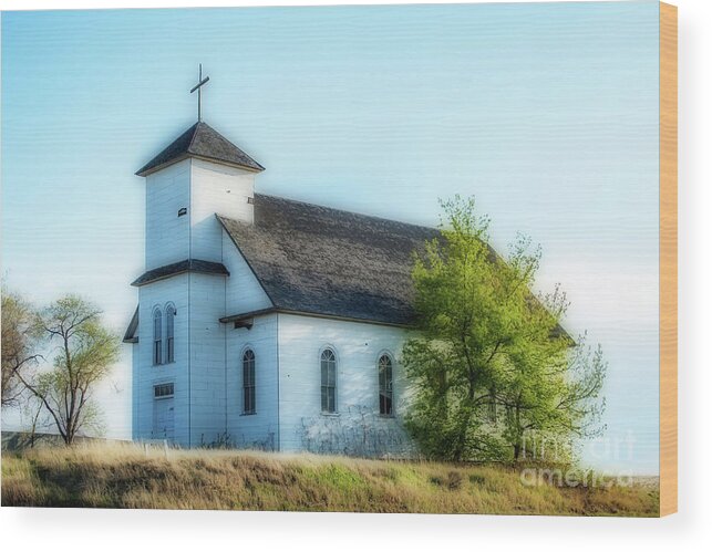 Church Wood Print featuring the photograph St. Agnes Church by Tony Baca