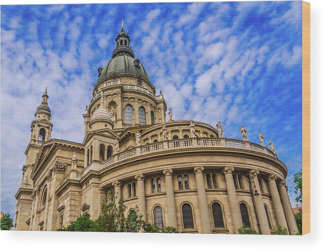 St. Stephen's Basilica Wood Print featuring the photograph St. Stephen's Basilica - Budapest by Tito Slack